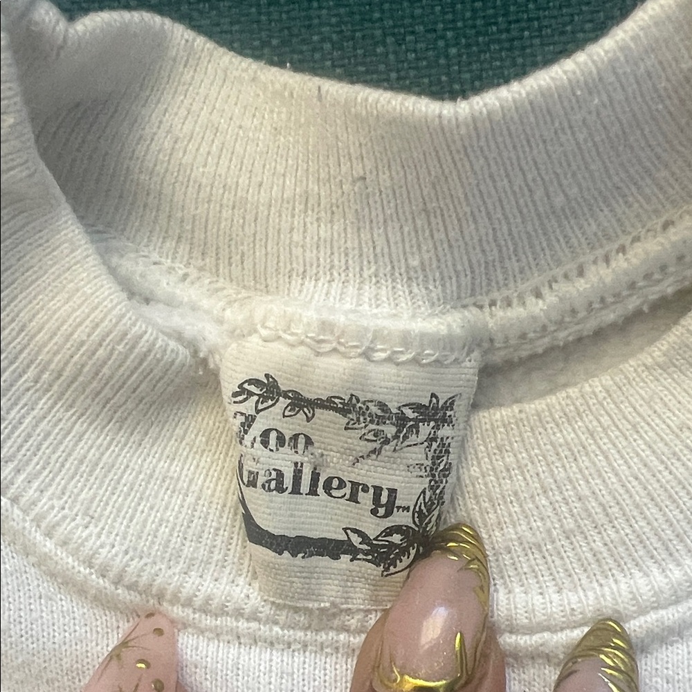 Kids' White and Brown Goat Sweatshirt - Picture 4 of 8